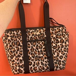 Kate Spade Animal Print Tote in Black and Tan